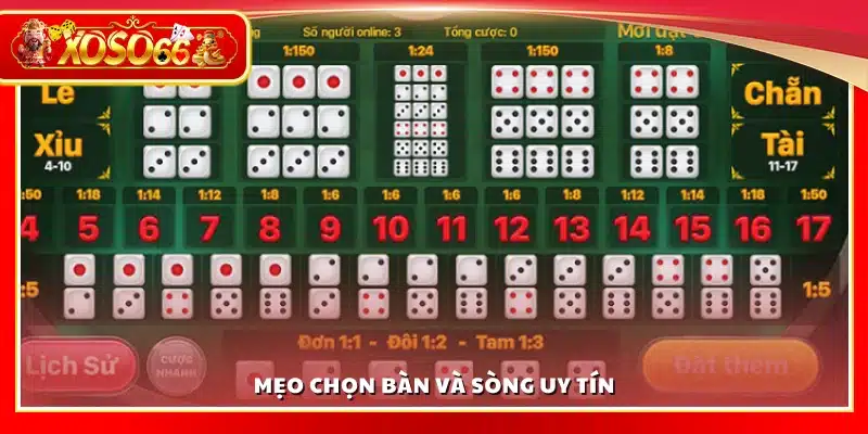 Cách lựa chọn bàn và sòng uy tín