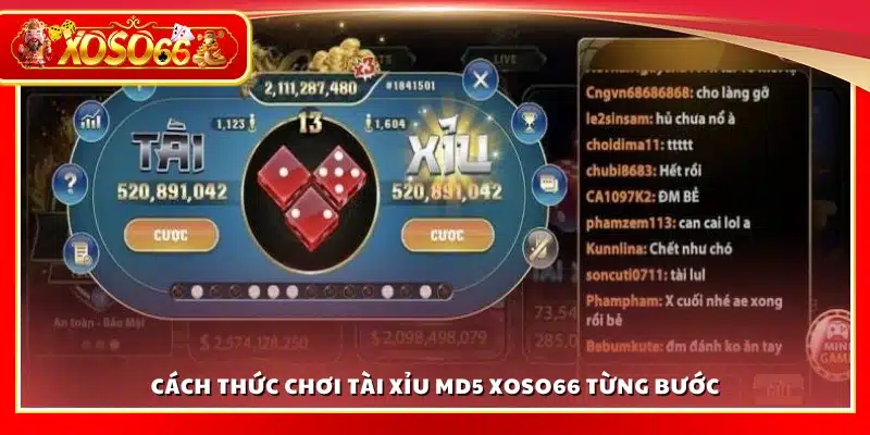 Quy trình chơi Tài Xỉu MD5 Xoso66 chi tiết